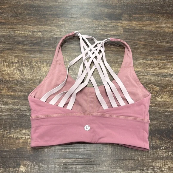 Lululemon Pink Strappy Sports Bra - Picture 2 of 3